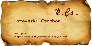 Moravszky Csombor névjegykártya