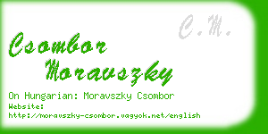 csombor moravszky business card